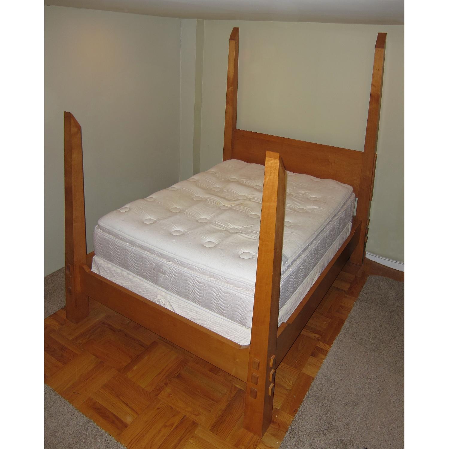 Custom Made Solid Maple Queen Bed - image-1