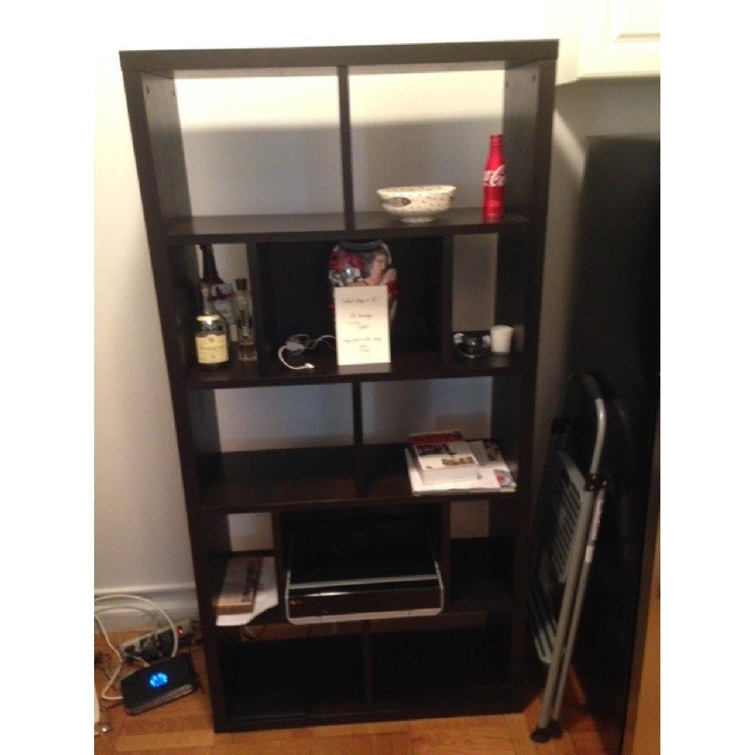 West Elm Cutout Black Book Shelf - image-1