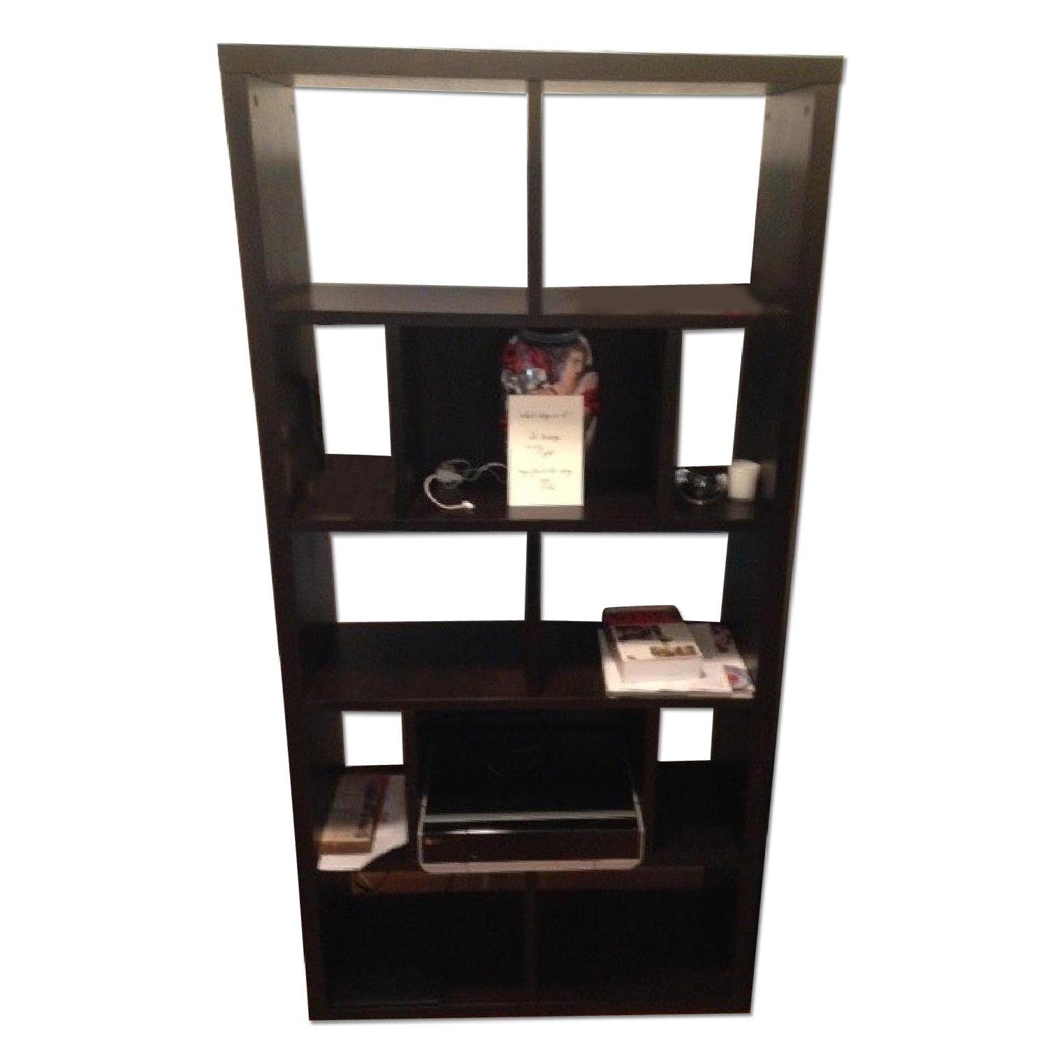 West Elm Cutout Black Book Shelf - image-0