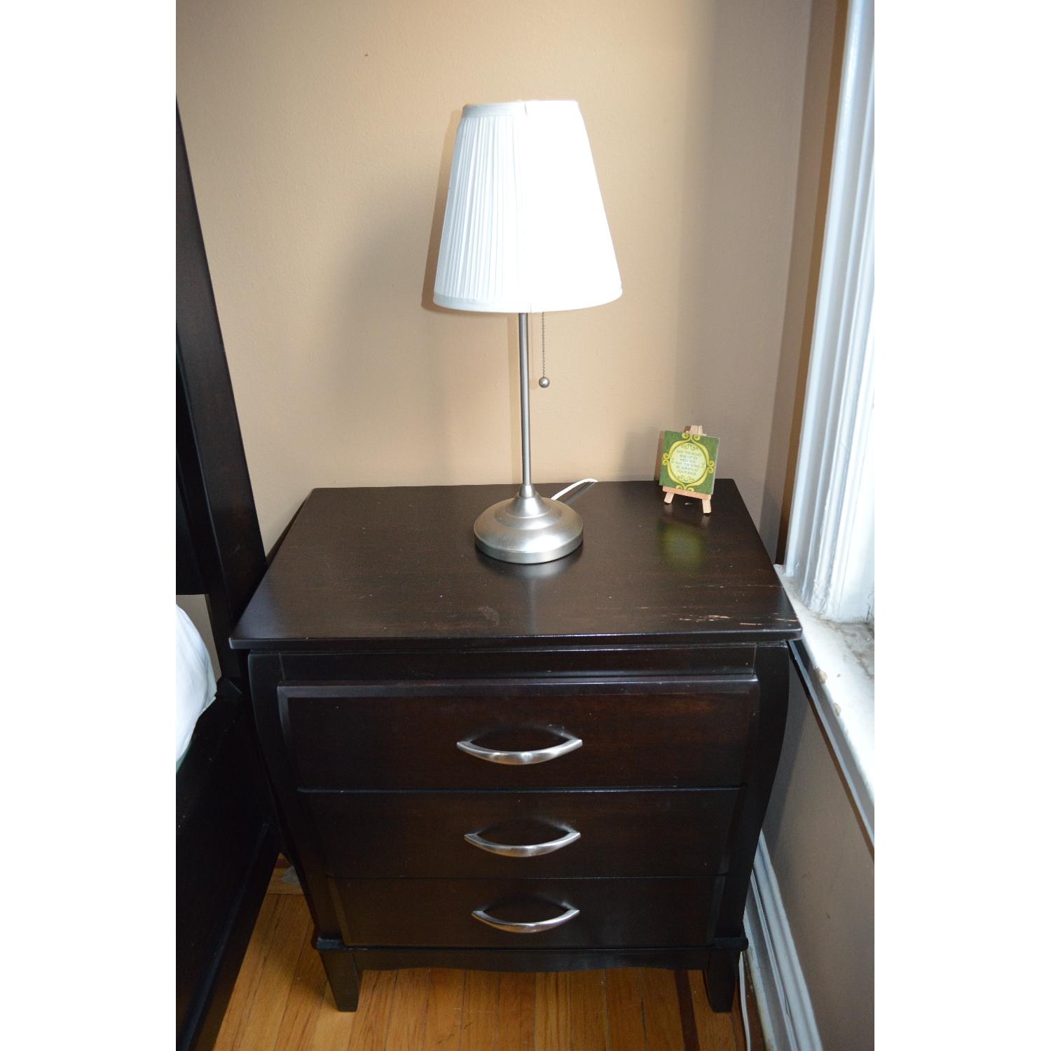 Ashley's Dark Wooden Canopy Bedroom set - image-4