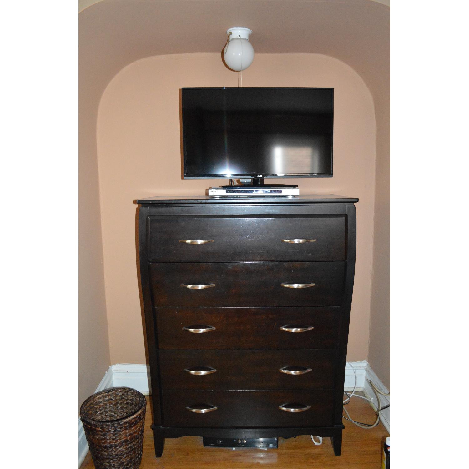 Ashley's Dark Wooden Canopy Bedroom set - image-6