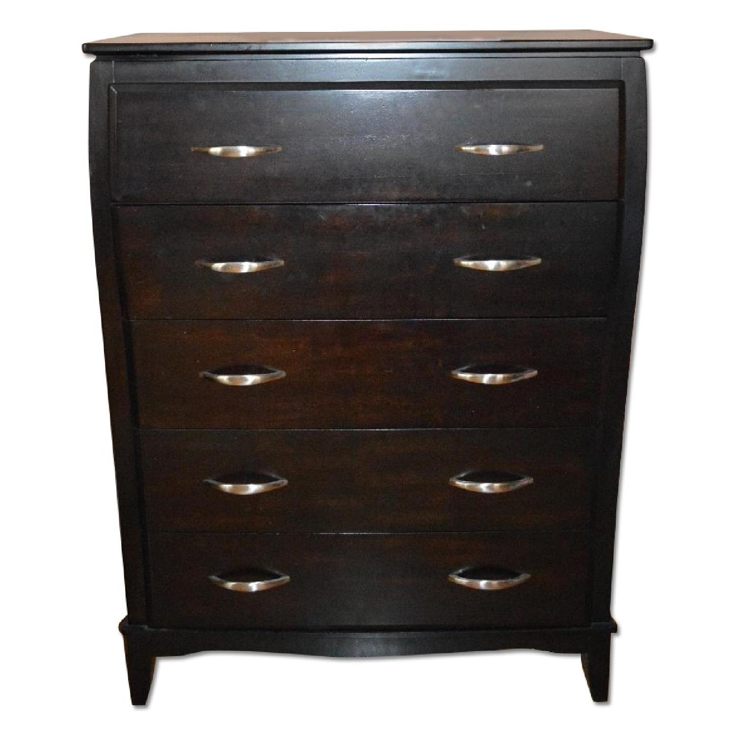Ashley's Dark Wooden Canopy Bedroom set - image-7