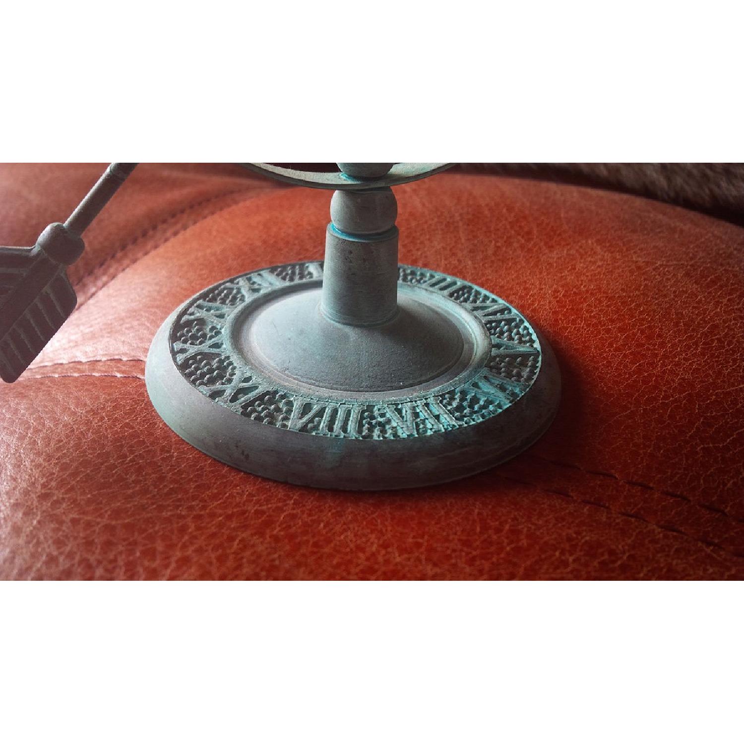 Antique & Rustic Sundial Armillary Sphere Zodiac Astrolabe in Copper Circa 1940 - image-1