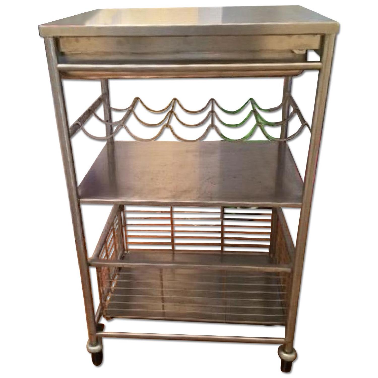 Ikea Stainless Steel Kitchen Utility Cart - image-0