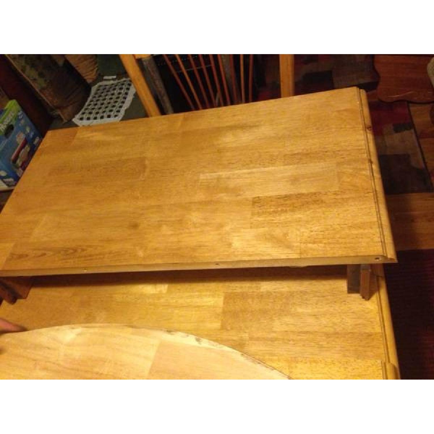 Solid Oak Dining Room Table w/ 4 Solid Oak Chairs - image-4