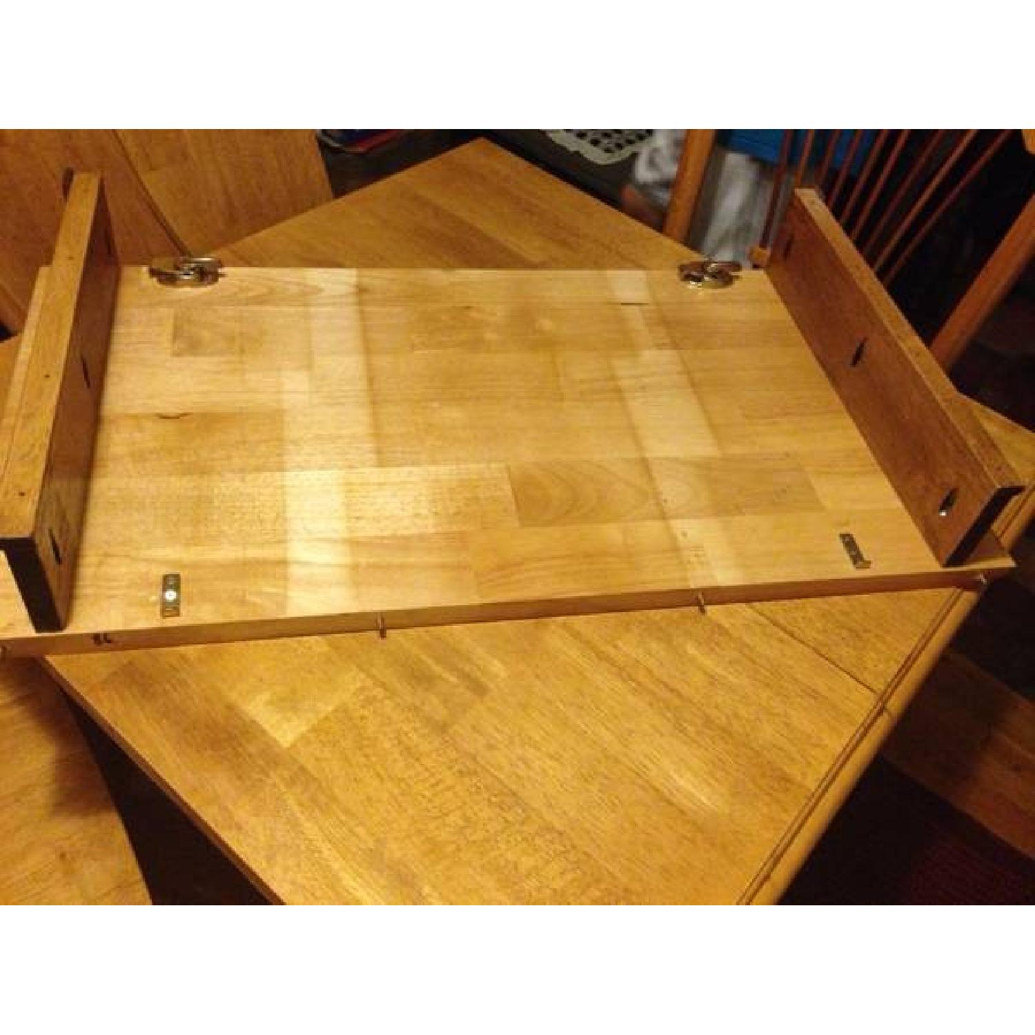 Solid Oak Dining Room Table w/ 4 Solid Oak Chairs - image-5