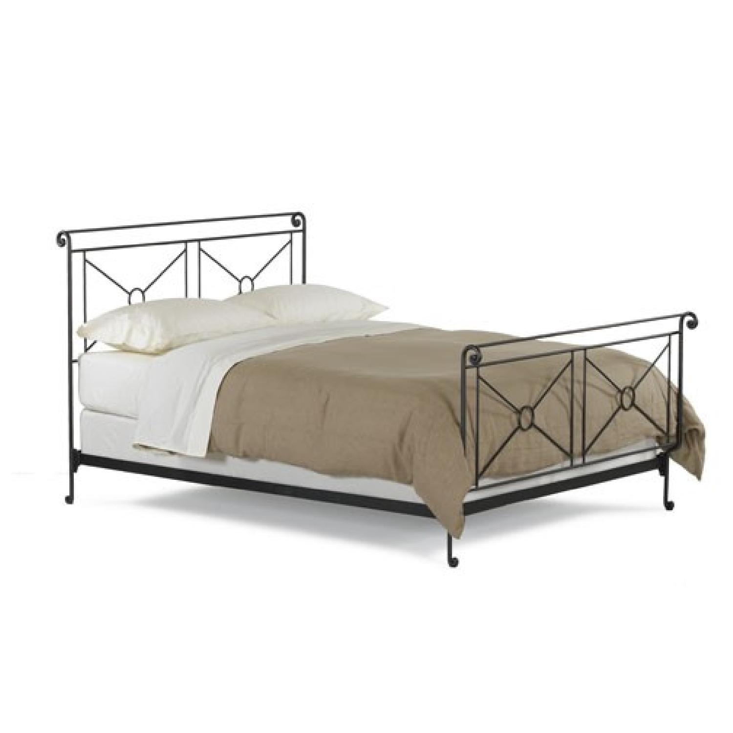 Charles P. Rogers Queen Size Campaign Iron Bed - image-2
