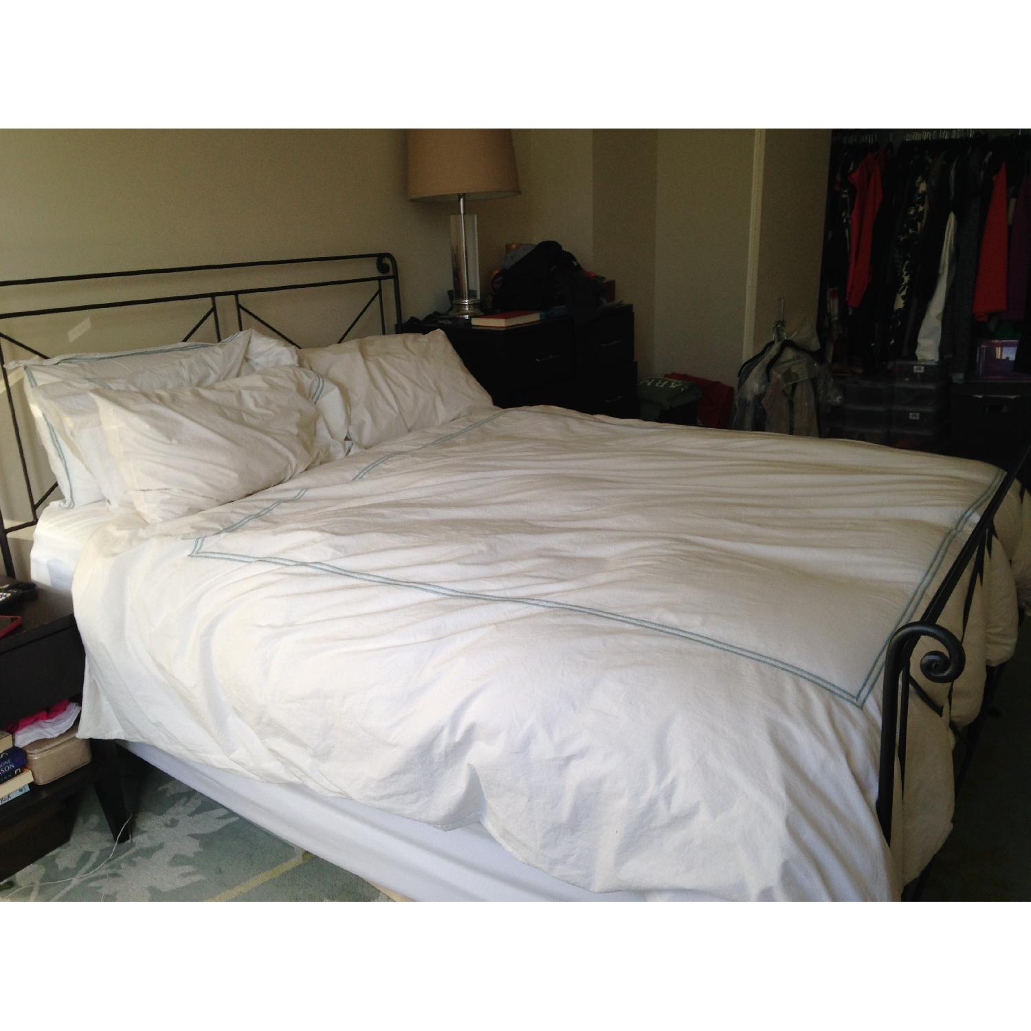 Charles P. Rogers Queen Size Campaign Iron Bed - image-6