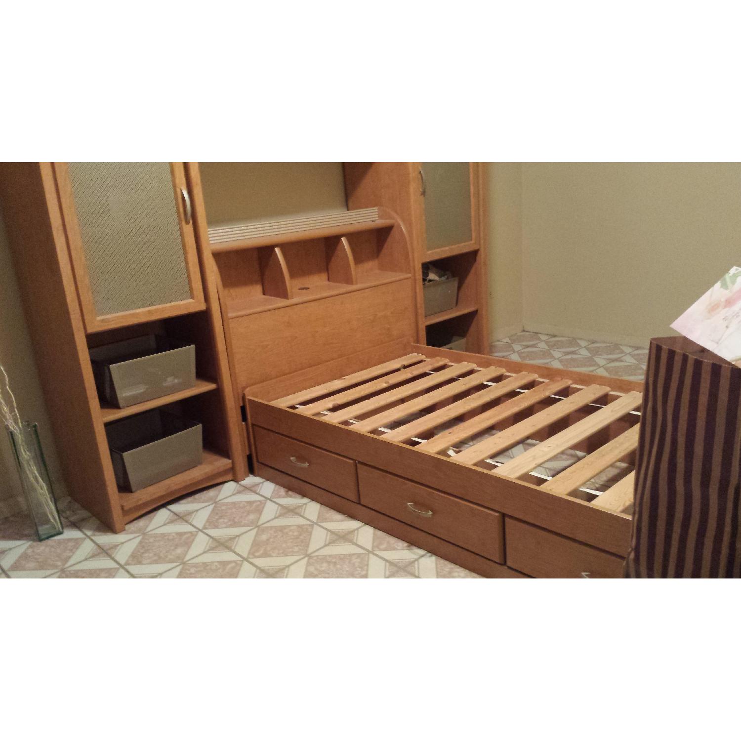 Levitts Furniture Wood Storage Bed & Lockers - image-2