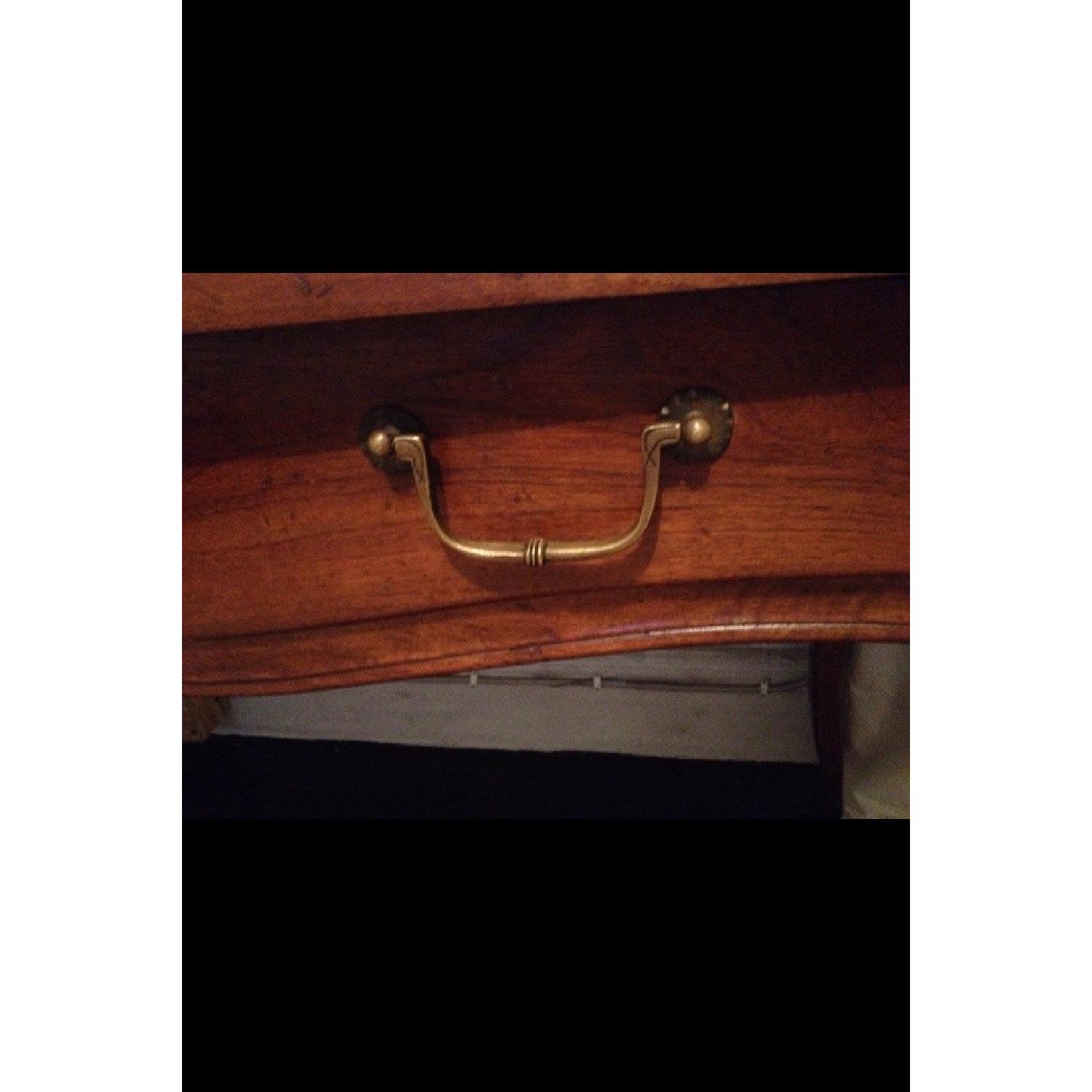 French Fruitwood Desk with Brass Handles - image-3