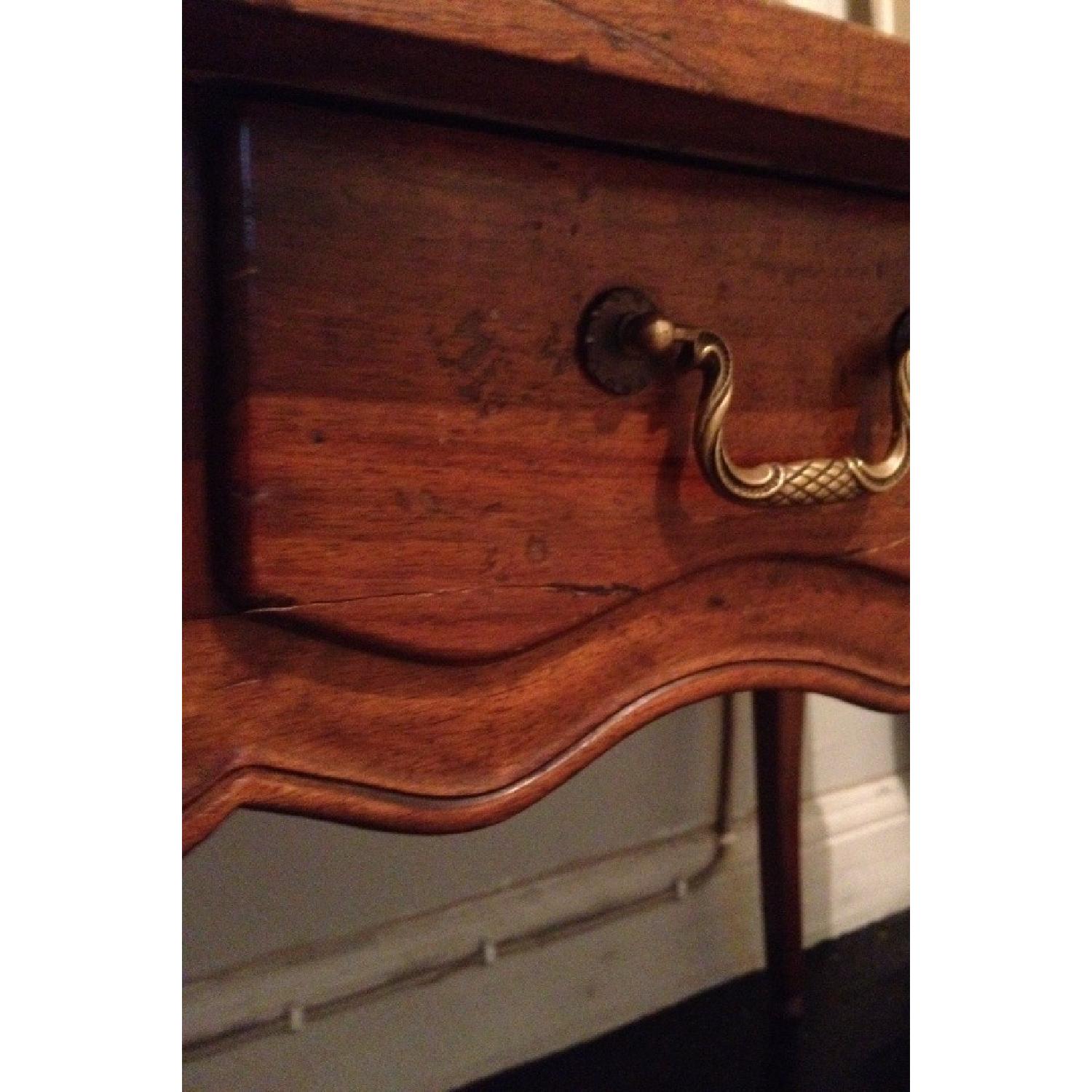 French Fruitwood Desk with Brass Handles - image-4