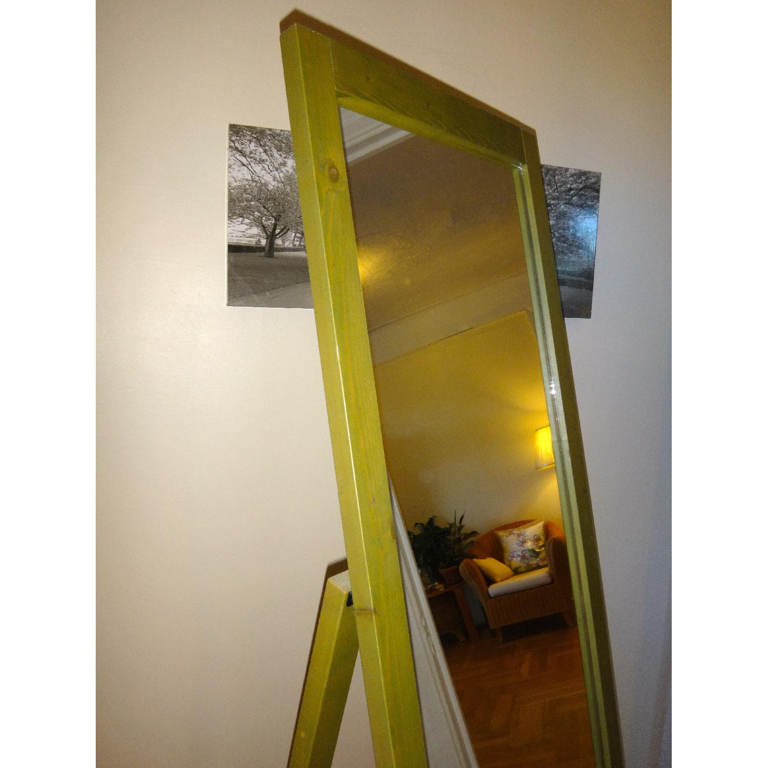 West Elm Parsons Natural Solid Pine Wood Antique Finish Standing Full Body Mirror - image-6