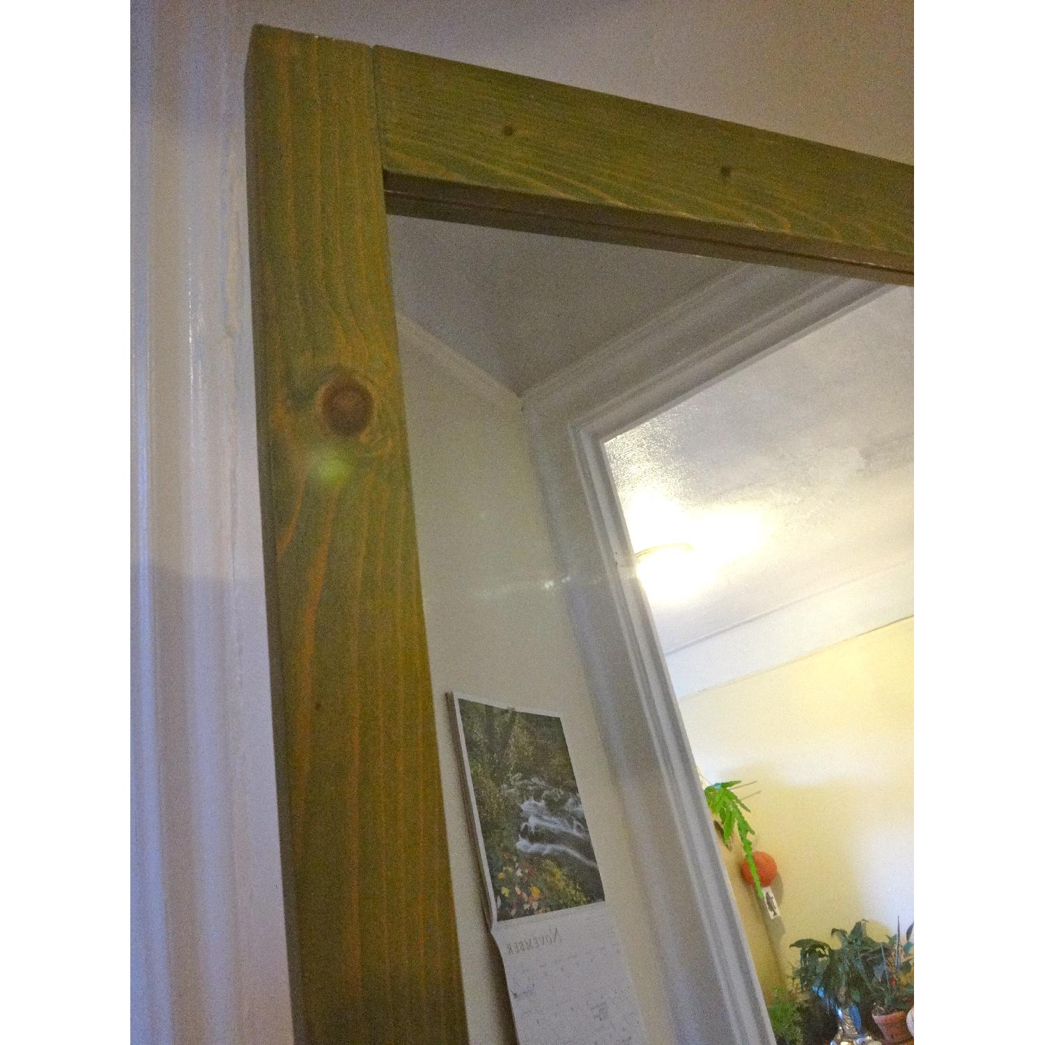 West Elm Parsons Natural Solid Pine Wood Antique Finish Standing Full Body Mirror - image-11