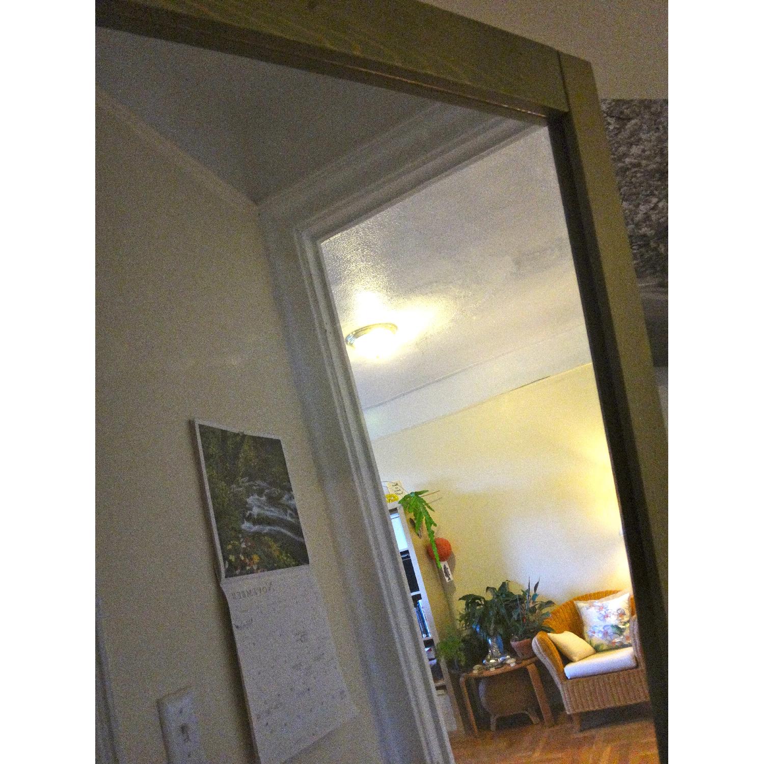 West Elm Parsons Natural Solid Pine Wood Antique Finish Standing Full Body Mirror - image-14