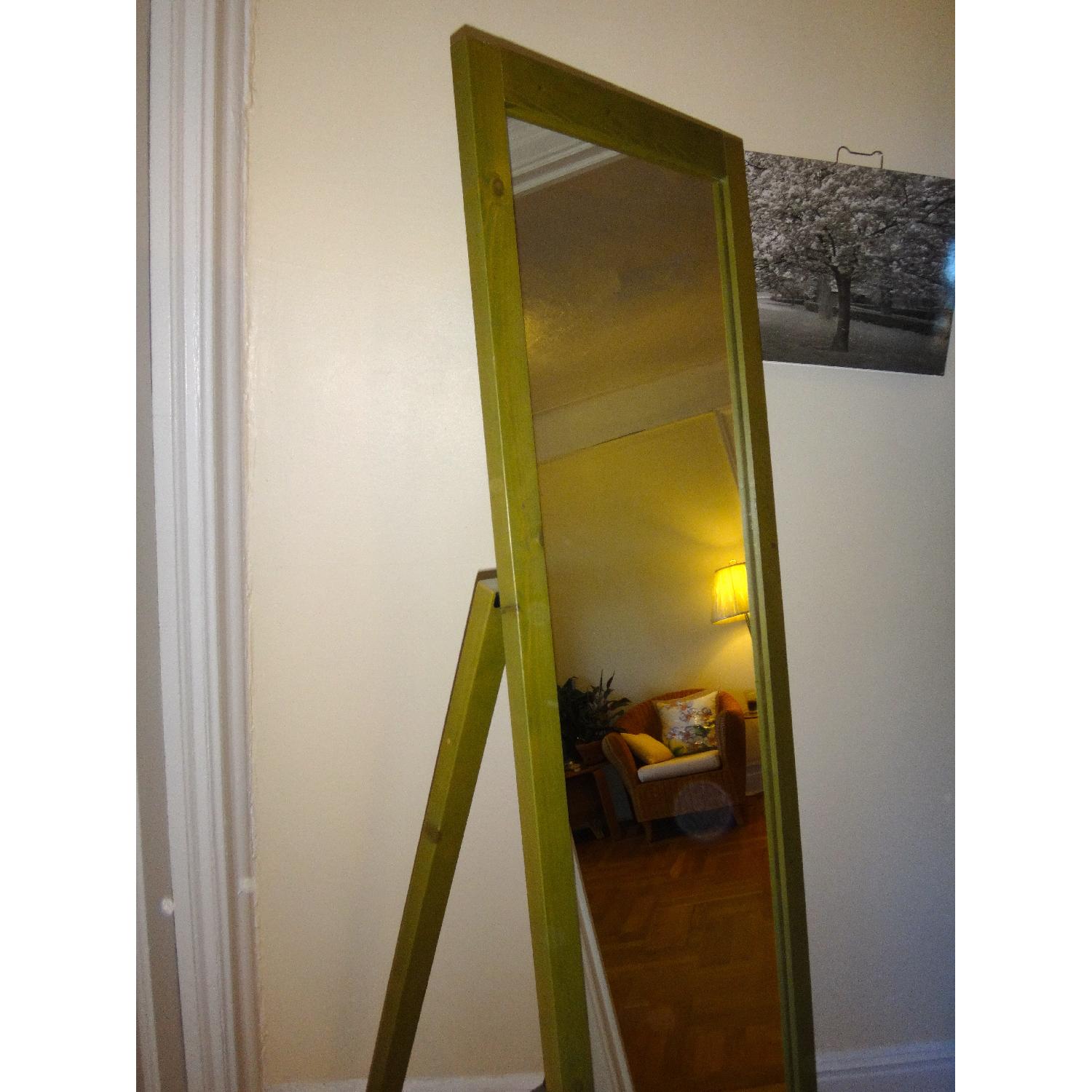 West Elm Parsons Natural Solid Pine Wood Antique Finish Standing Full Body Mirror - image-15