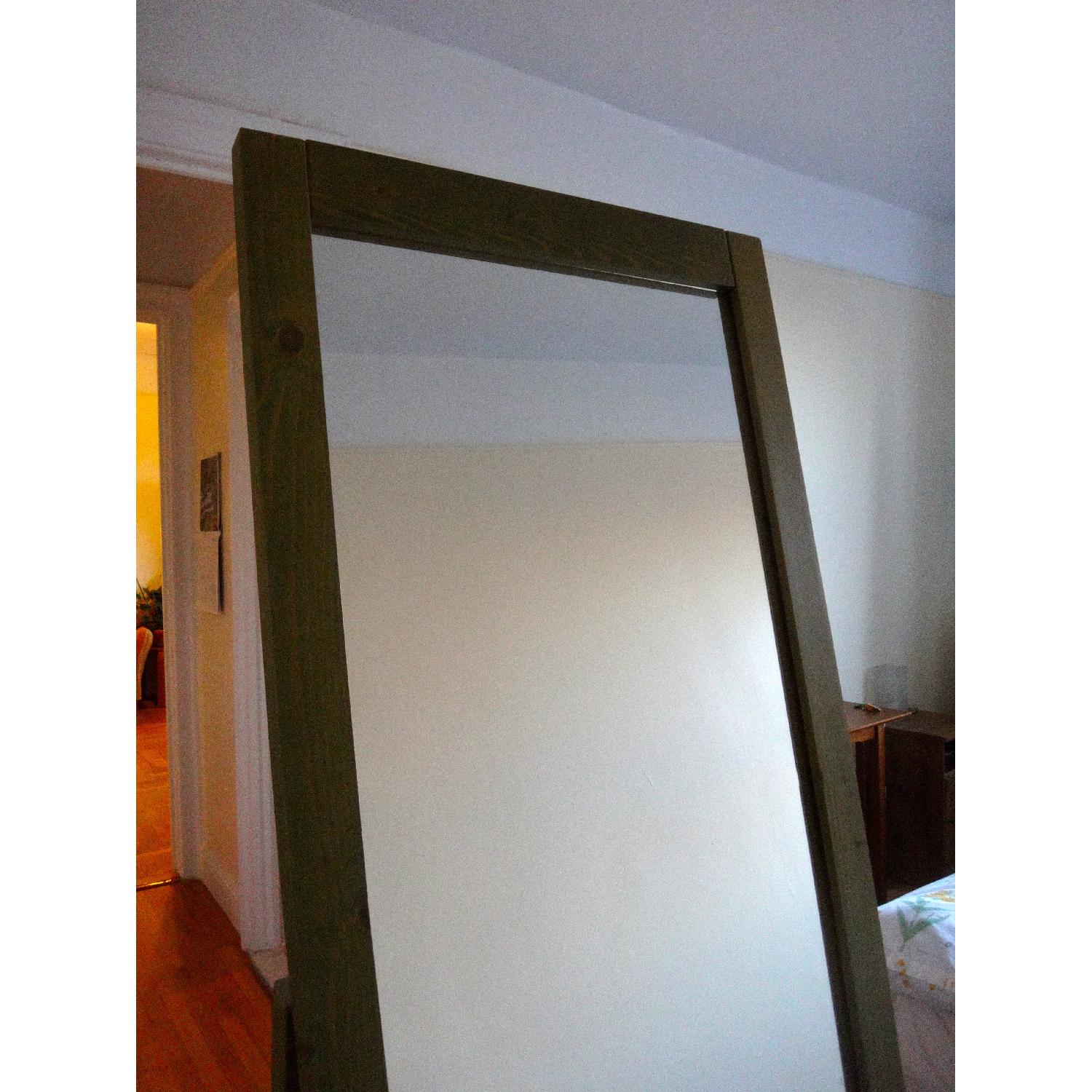 West Elm Parsons Natural Solid Pine Wood Antique Finish Standing Full Body Mirror - image-16