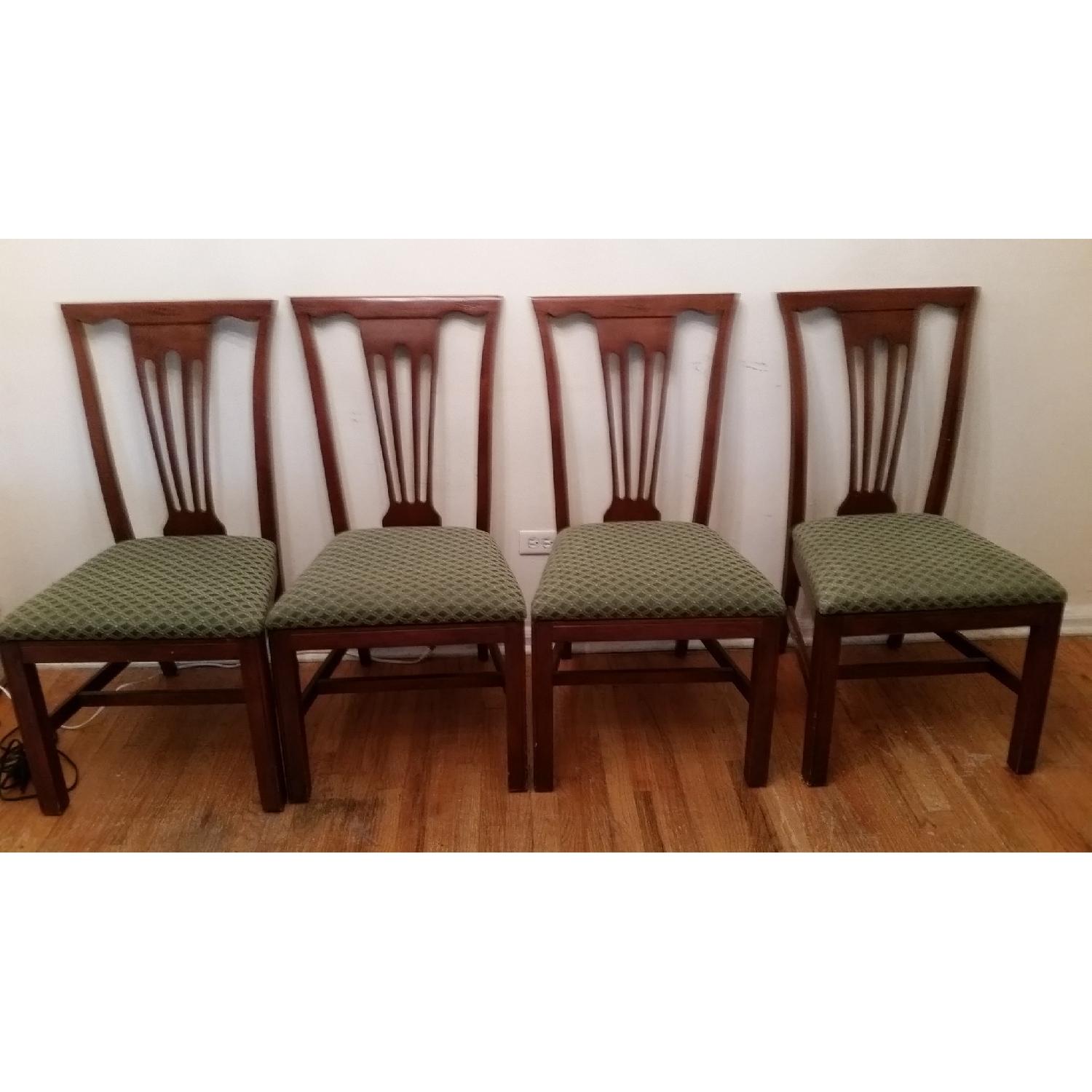 Zimmerman Furniture Teakwood Dining Table with Side Drawer & 4 Chairs
