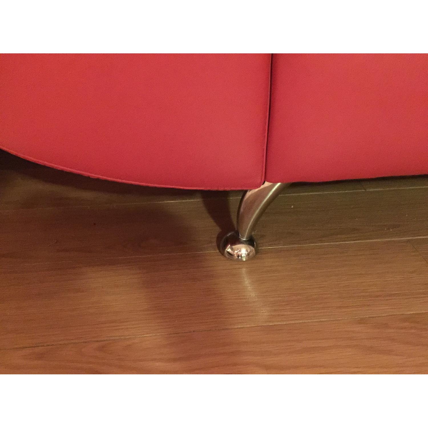 Red Leather Couch - image-4