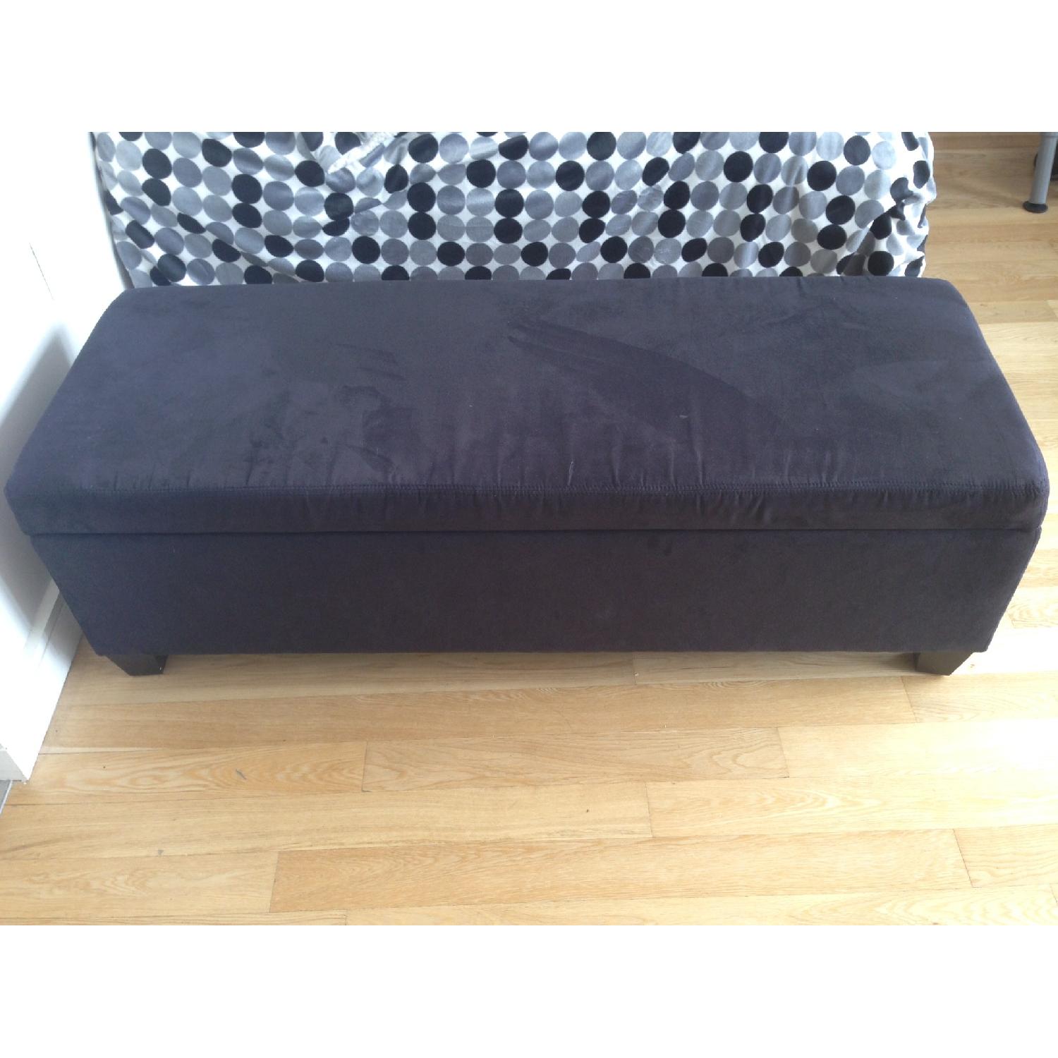Black Storage Bench - image-1