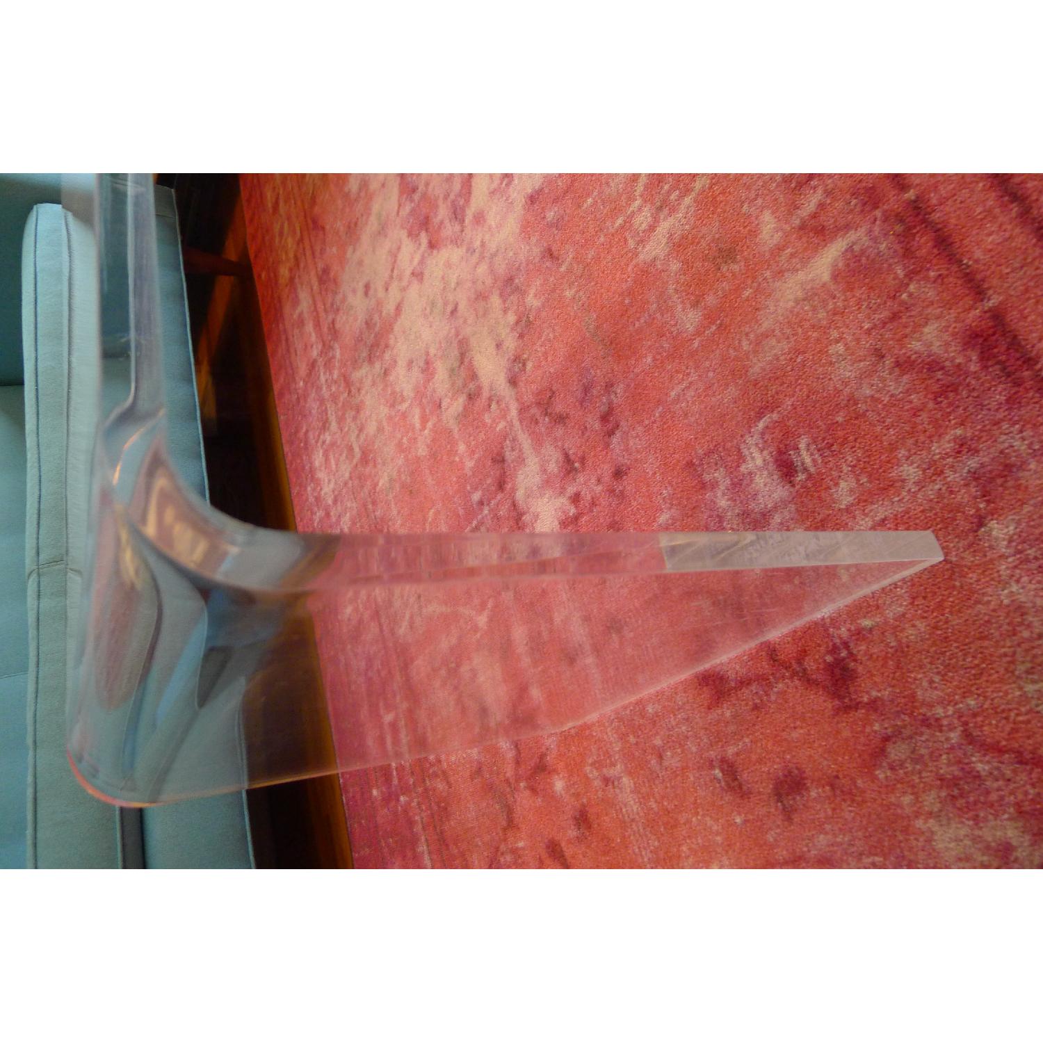 Vintage 1970's Coffee Cocktail Waterfall Lucite Table - image-5