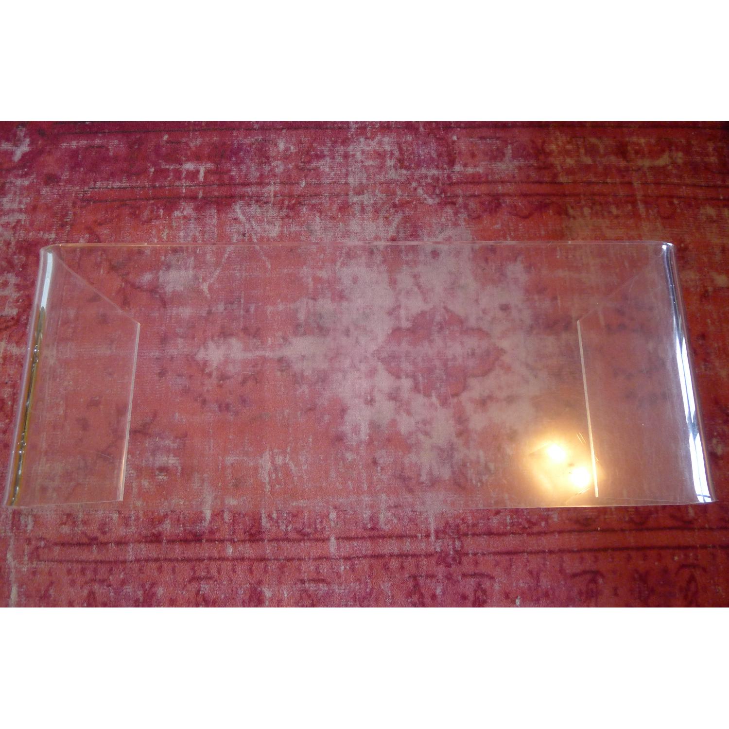 Vintage 1970's Coffee Cocktail Waterfall Lucite Table - image-6