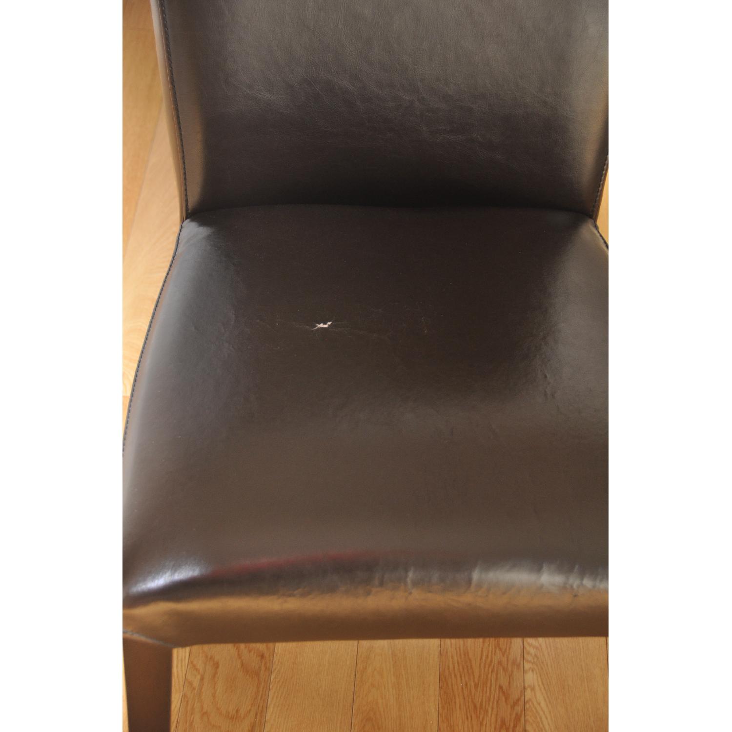 Collage Dining Room Table and Collage Buffet w/ 4 Leather Chairs - image-2