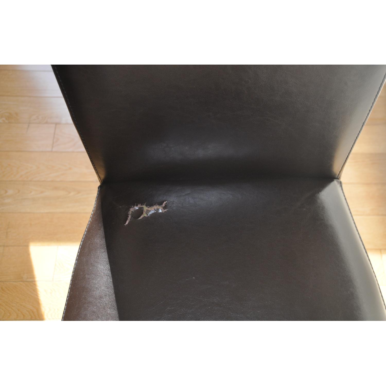 Collage Dining Room Table and Collage Buffet w/ 4 Leather Chairs - image-9