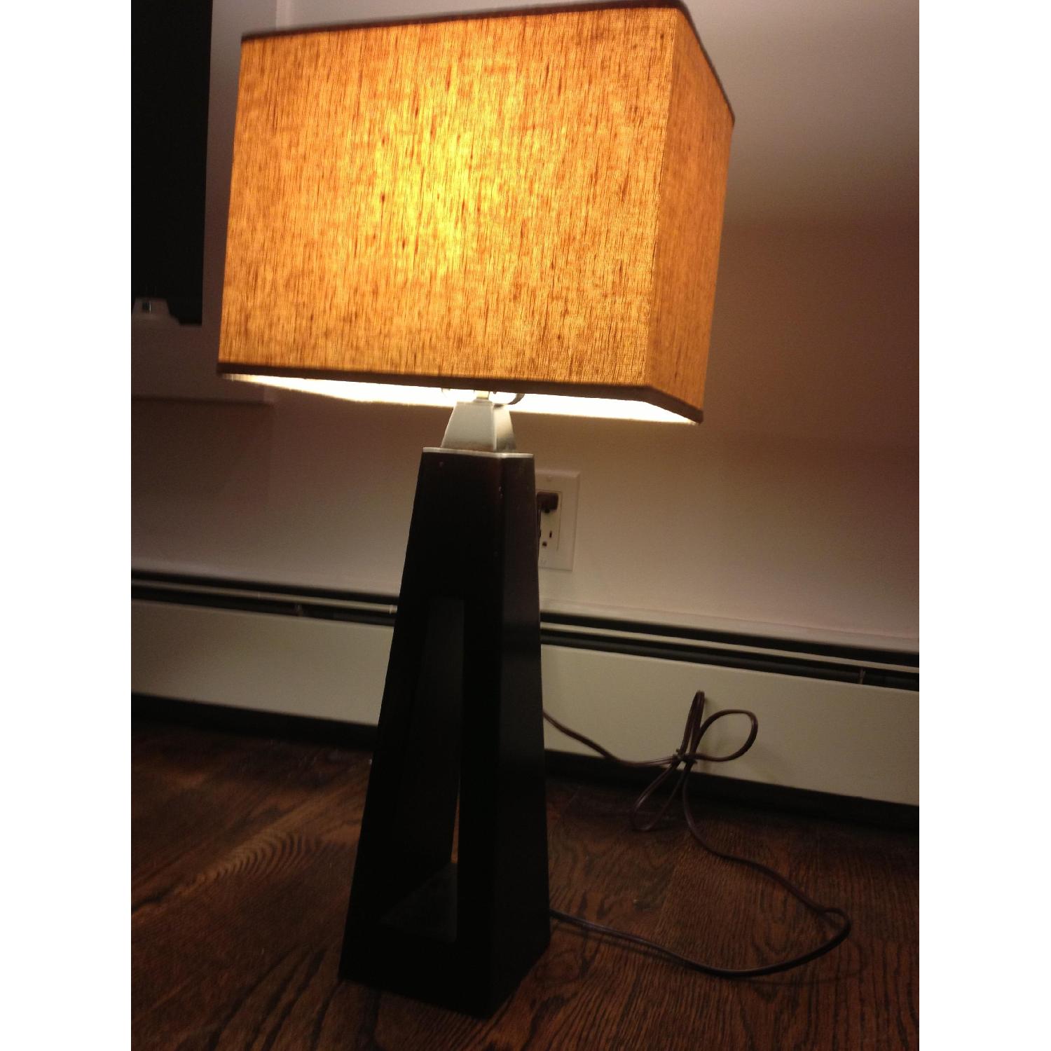 Pier 1 Table Lamp with Rectangular Shade - image-1