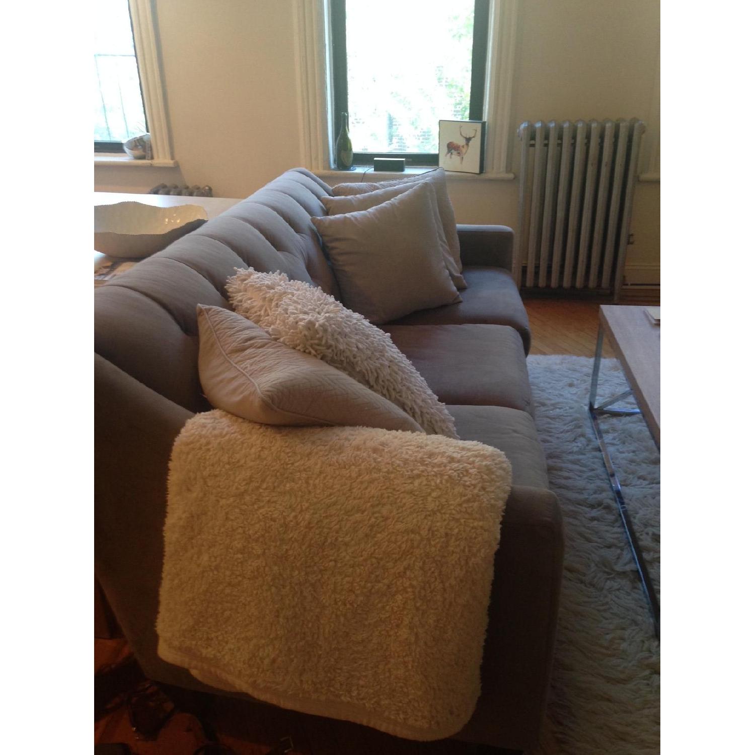 Macy's Velvet Tufted Sofa - image-3