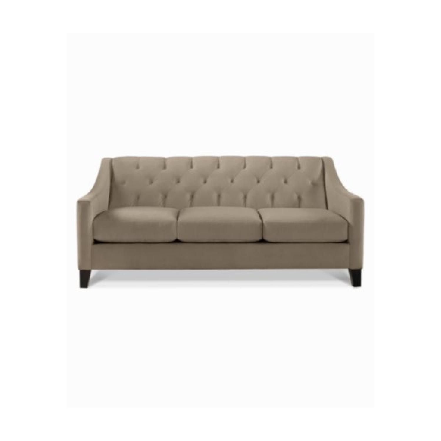 Macy's Velvet Tufted Sofa - image-5