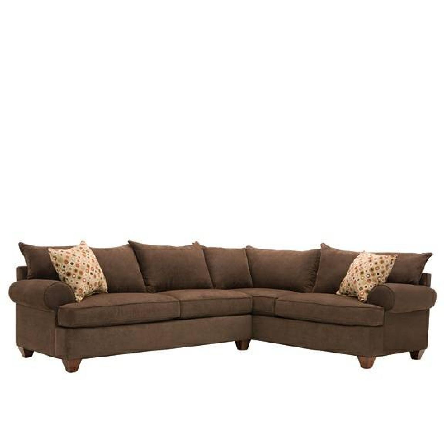 Design House Vegas 2 Piece Microfiber Sectional Sofa in Java Color - image-2