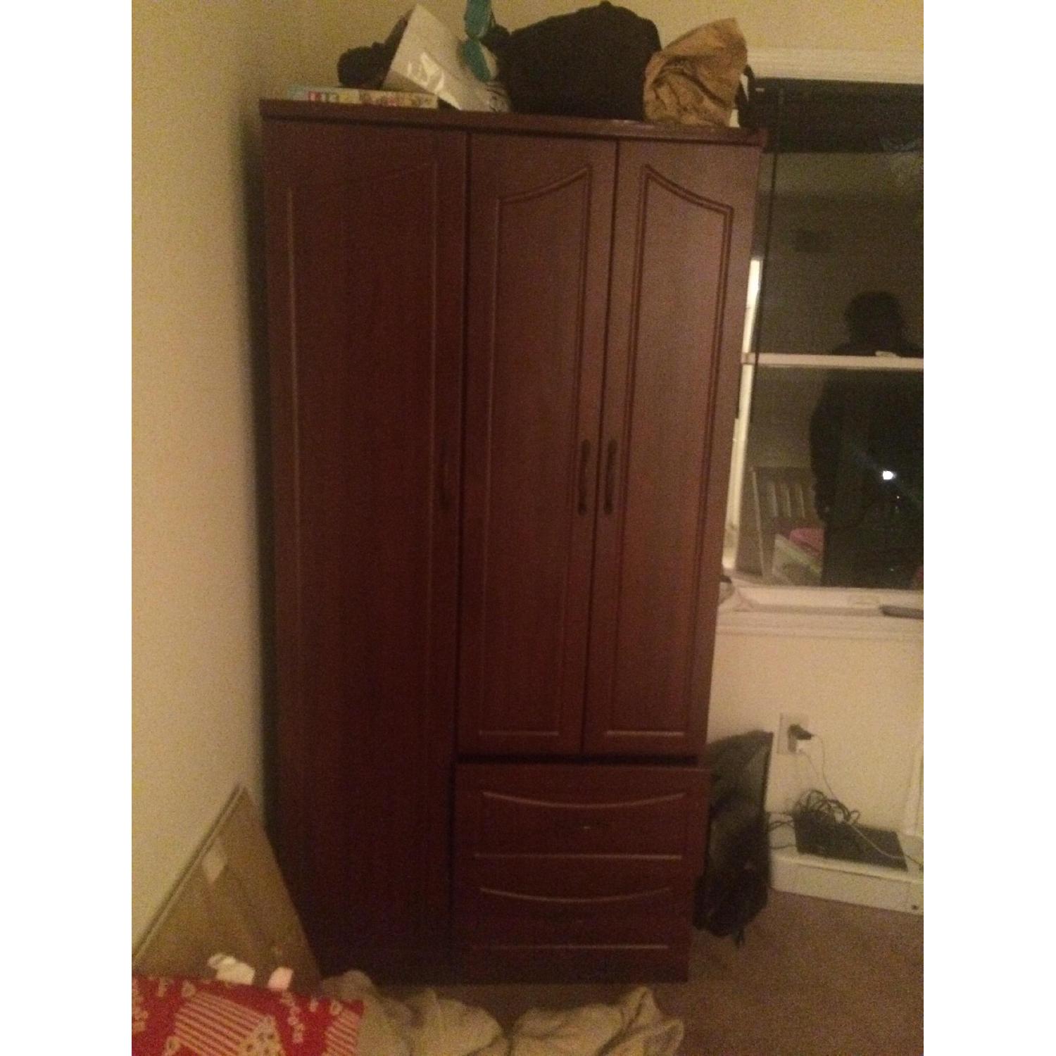 Dark Brown Finish Closet - image-3