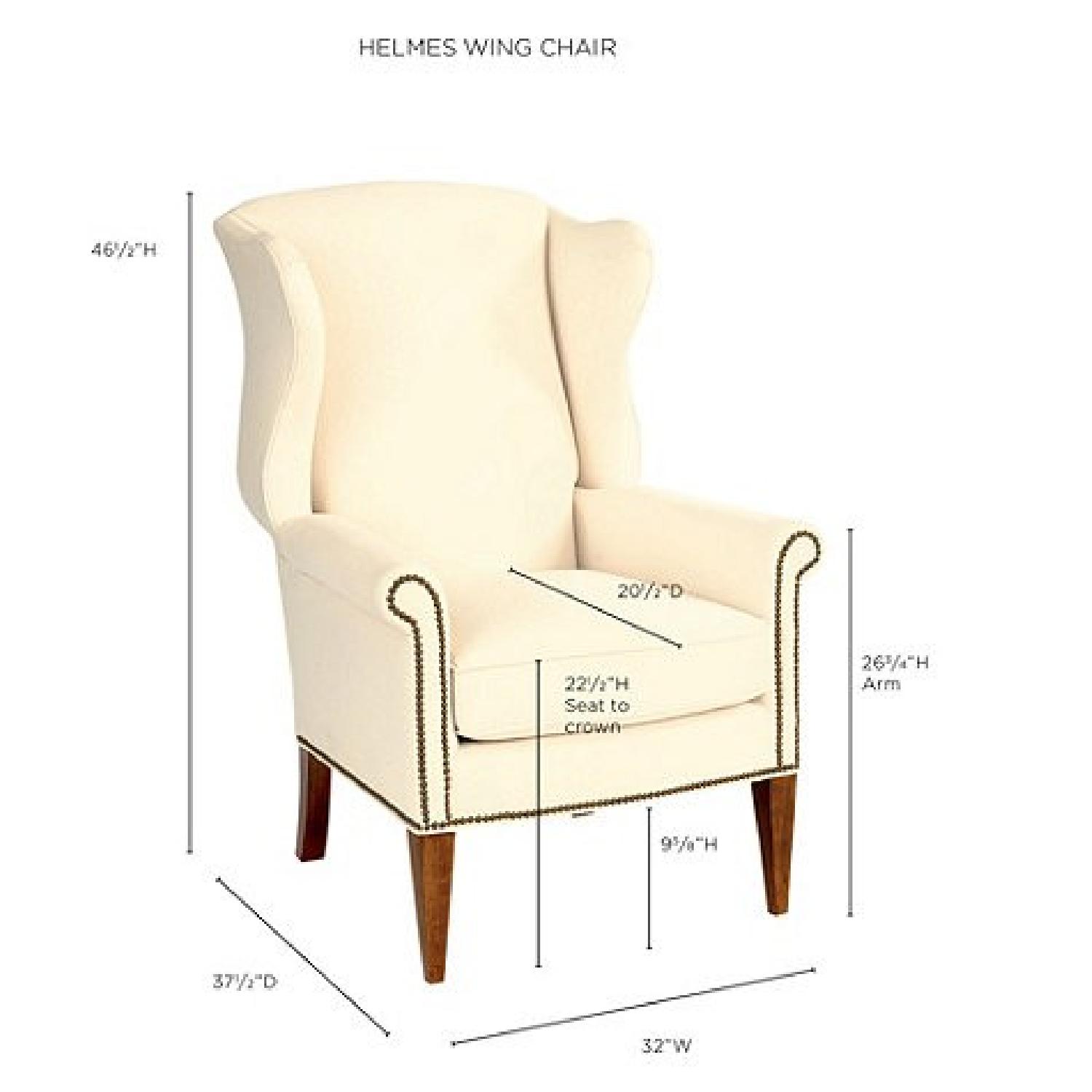 Ballard Designs Wing Back Arm Chairs - Set of 2 - image-1