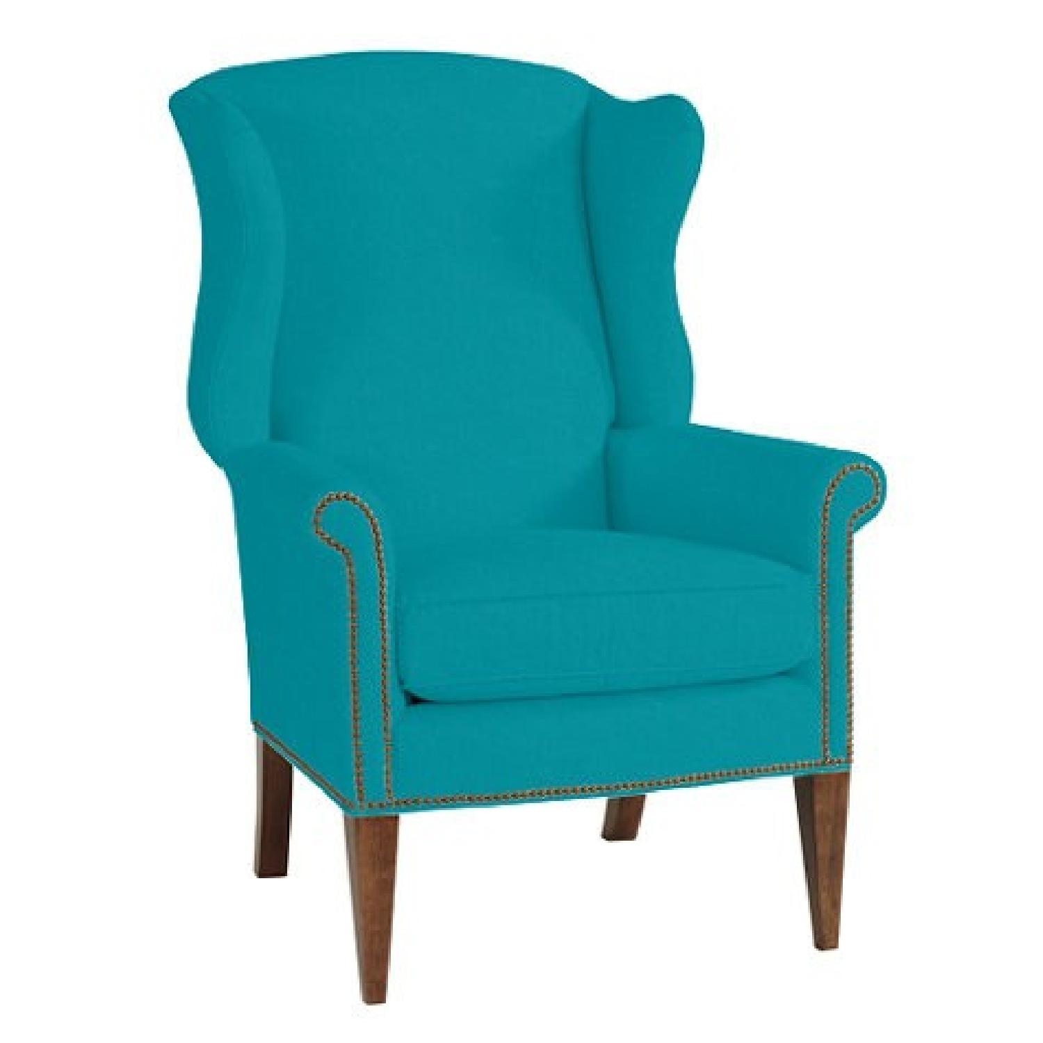 Ballard Designs Wing Back Arm Chairs - Set of 2 - image-0