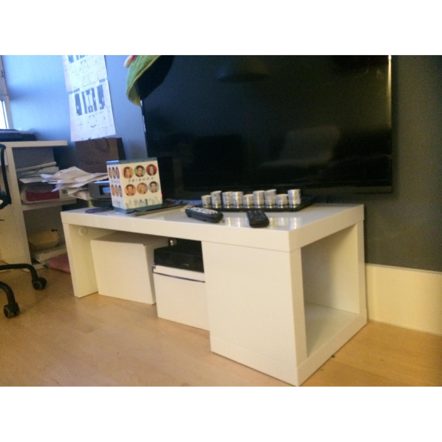 Ikea White TV Stand - image-1
