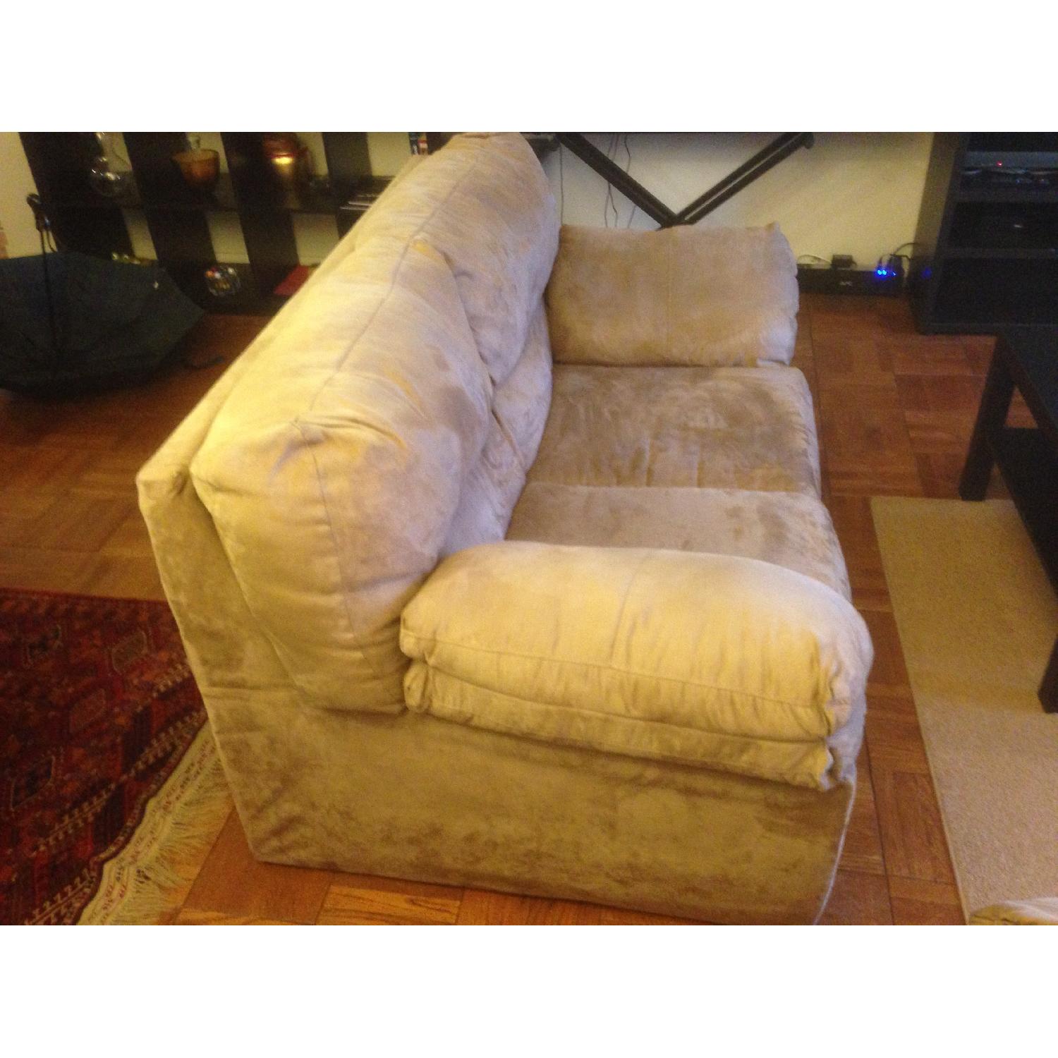 Beige Microsuede 2-Seater Couch - image-2