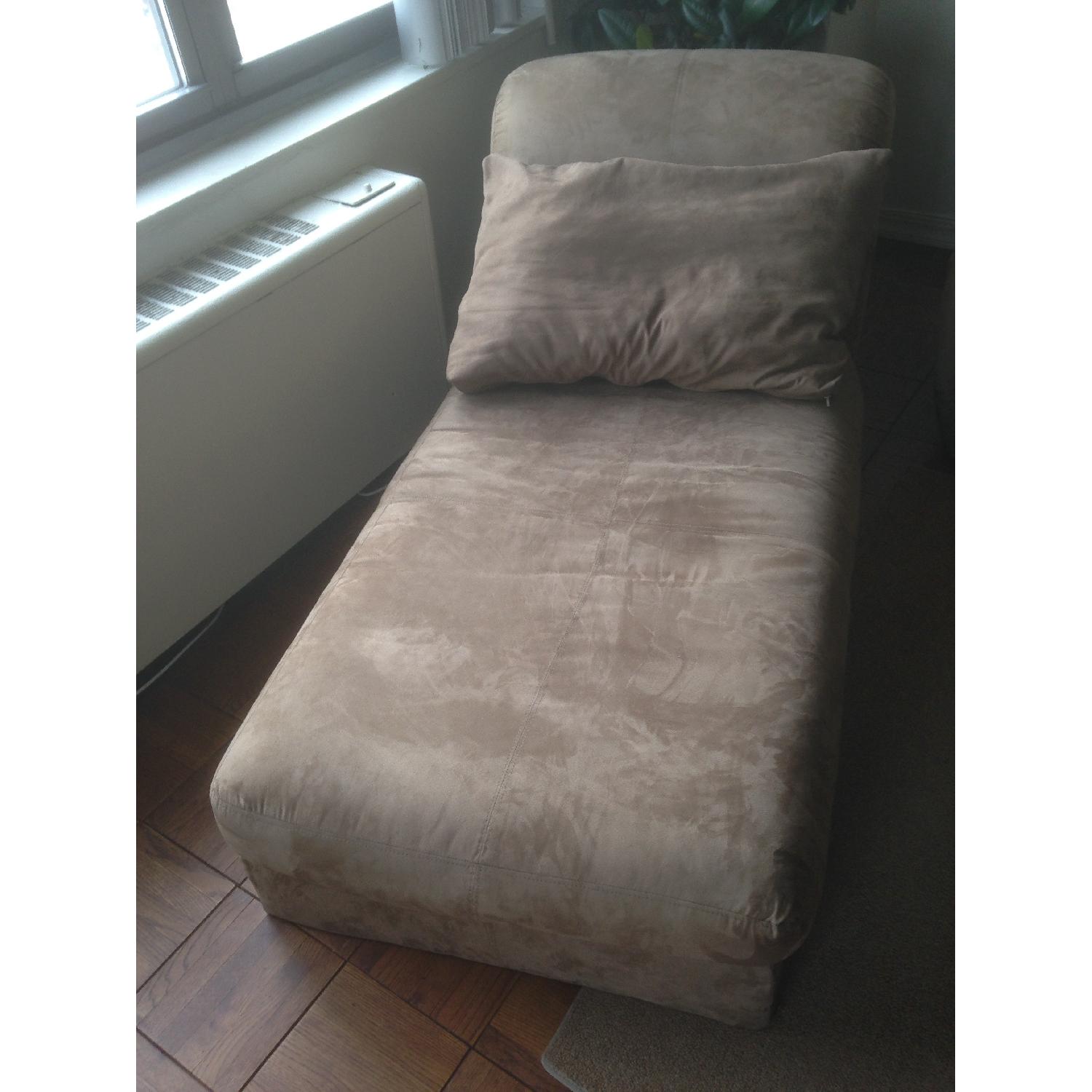 Beige Microsuede Chez Lounge - image-2