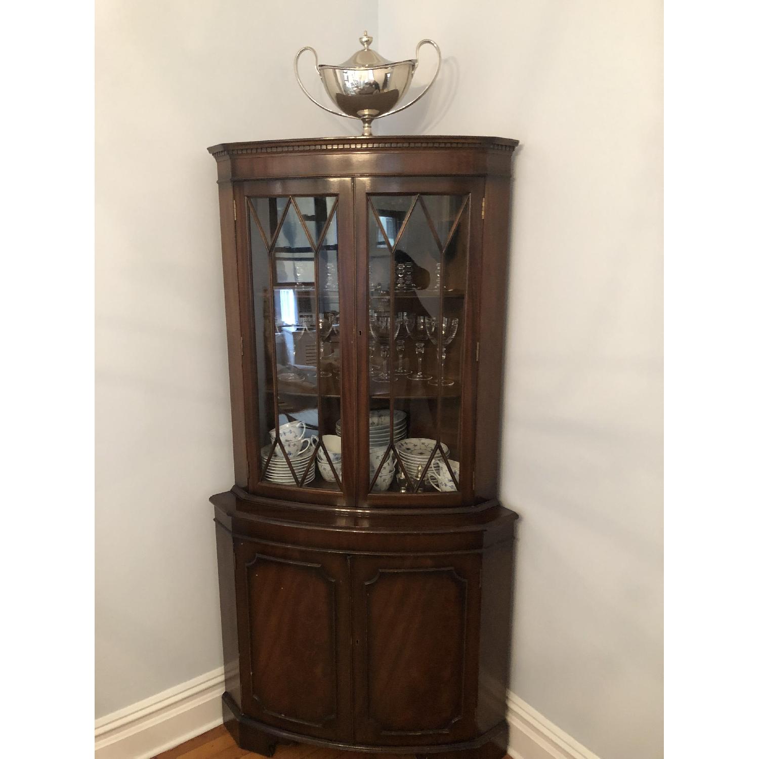 Antique Mahogany Corner Cabinet - image-1