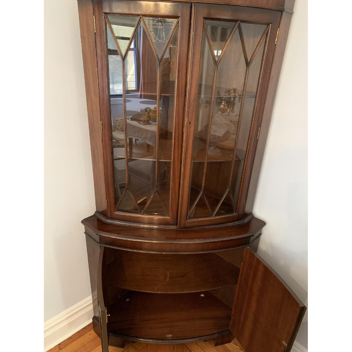 Antique Mahogany Corner Cabinet - image-3