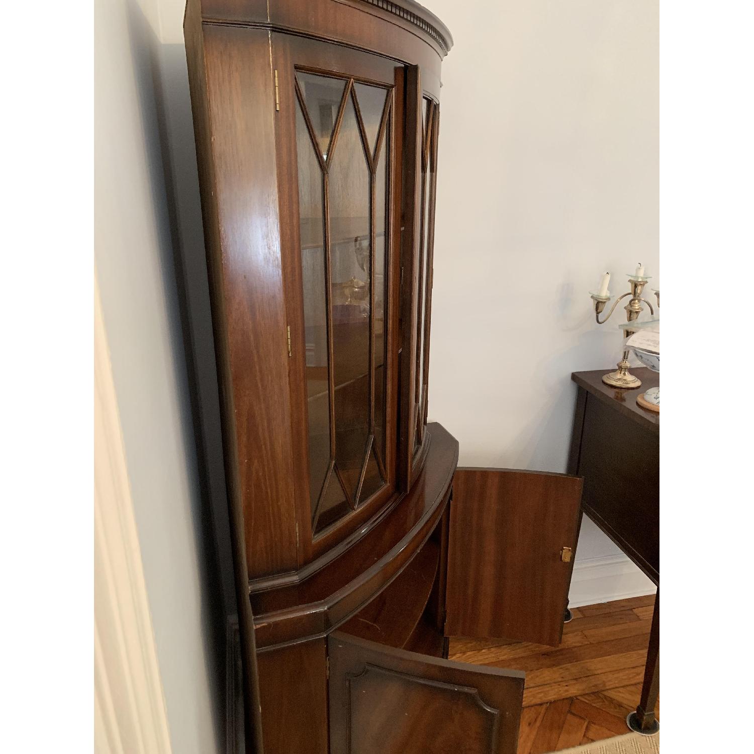 Antique Mahogany Corner Cabinet - image-5