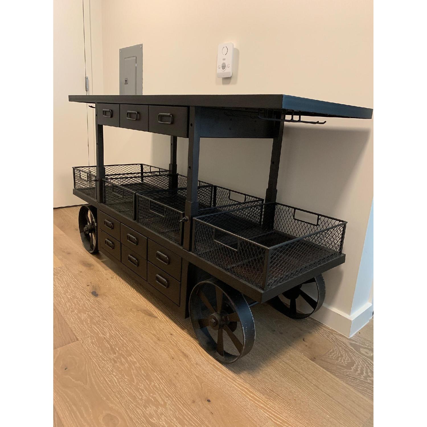 Pottery Barn Industrial Bar Cart - image-1