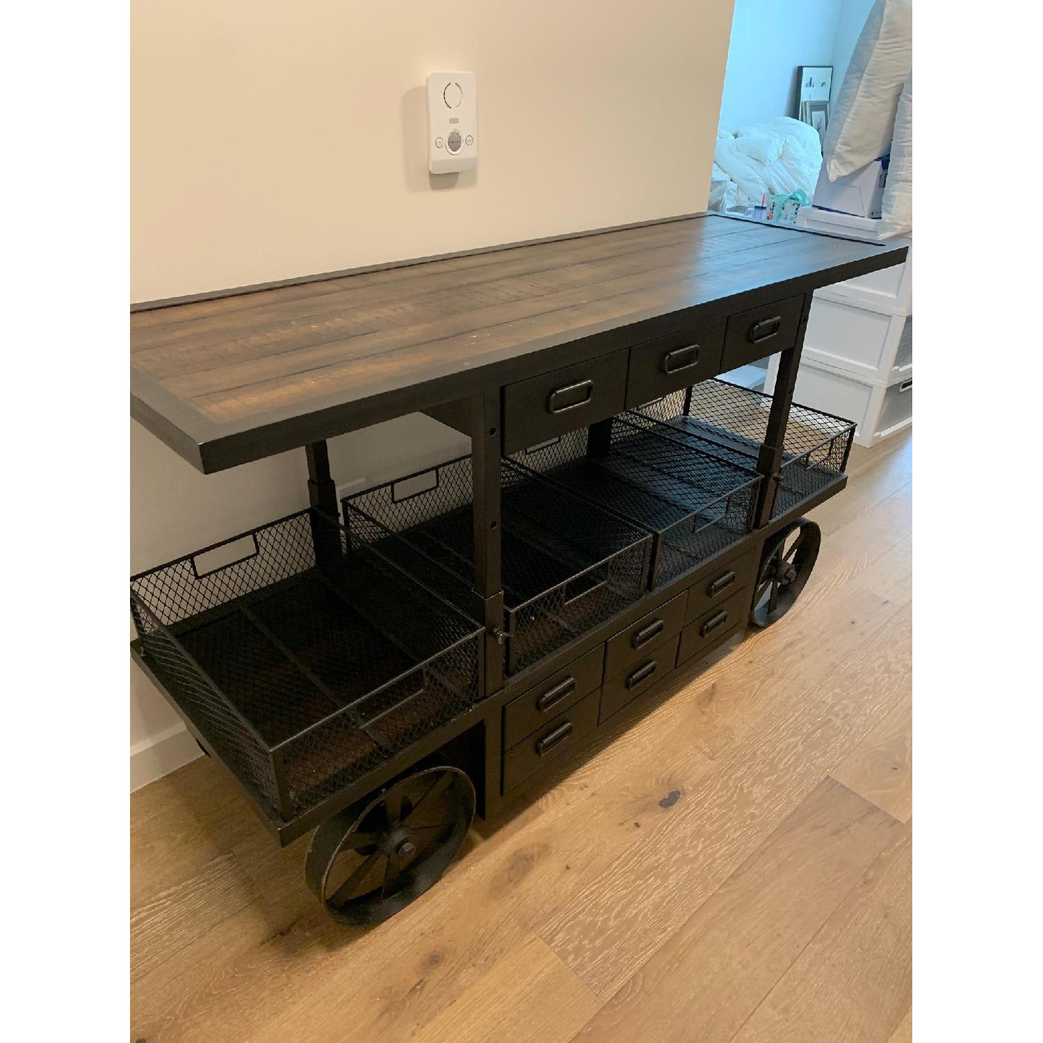 Pottery Barn Industrial Bar Cart - image-2