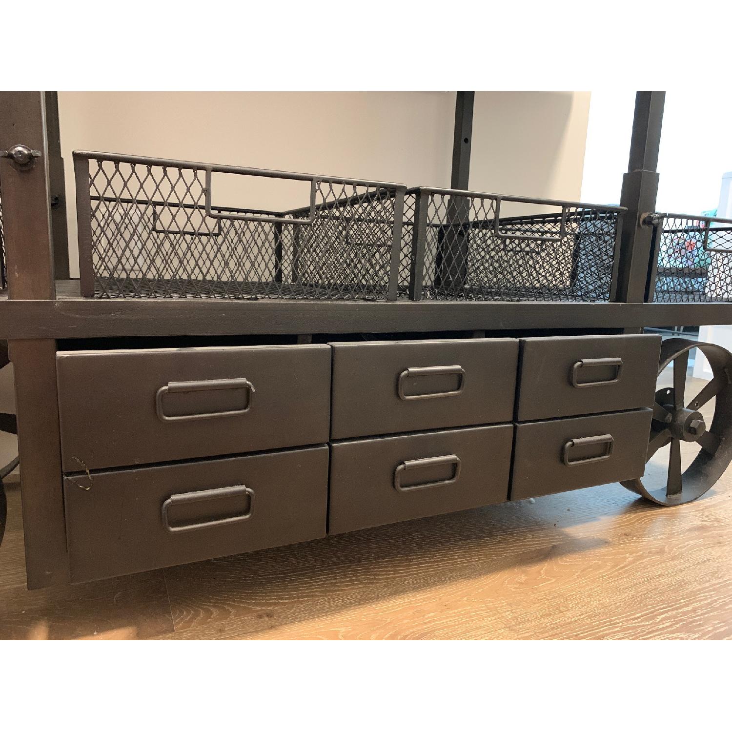 Pottery Barn Industrial Bar Cart - image-3