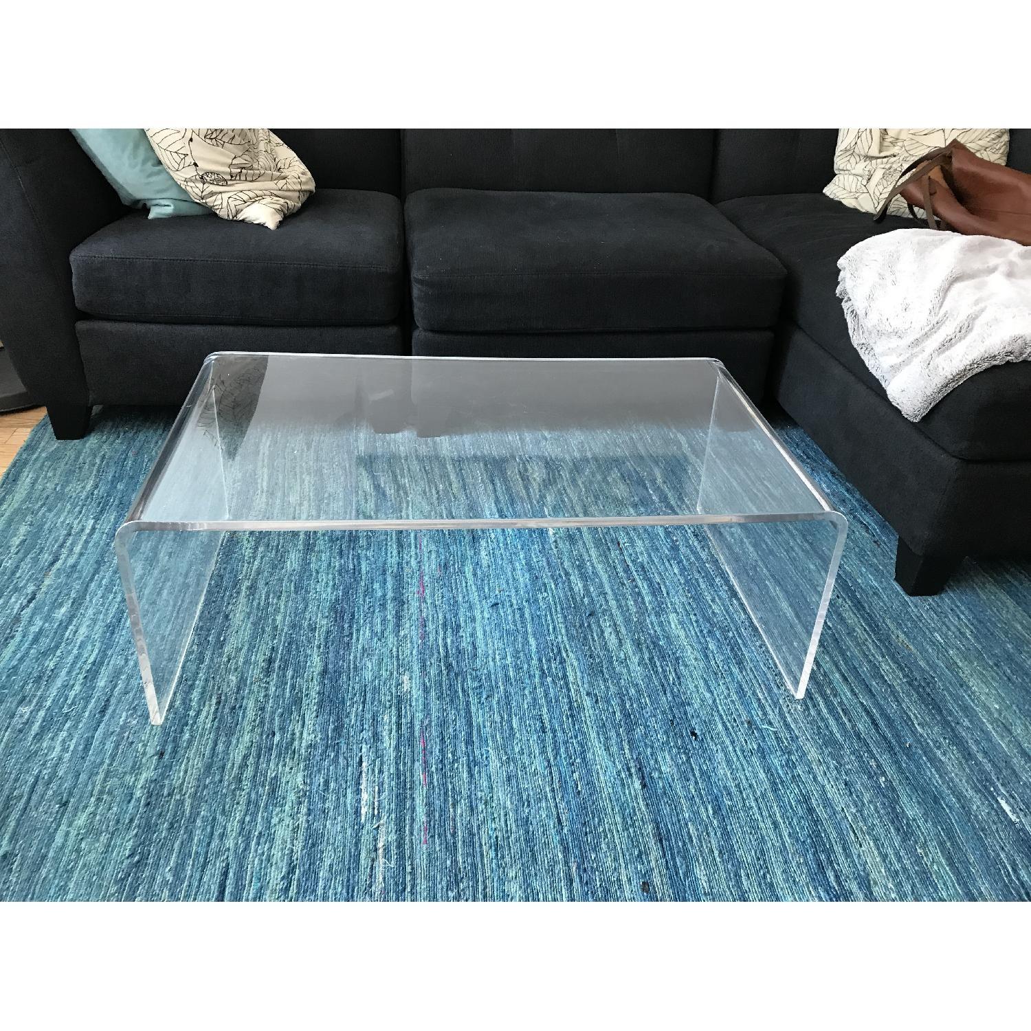 CB2 Acrylic Peekaboo Coffee Table AptDeco