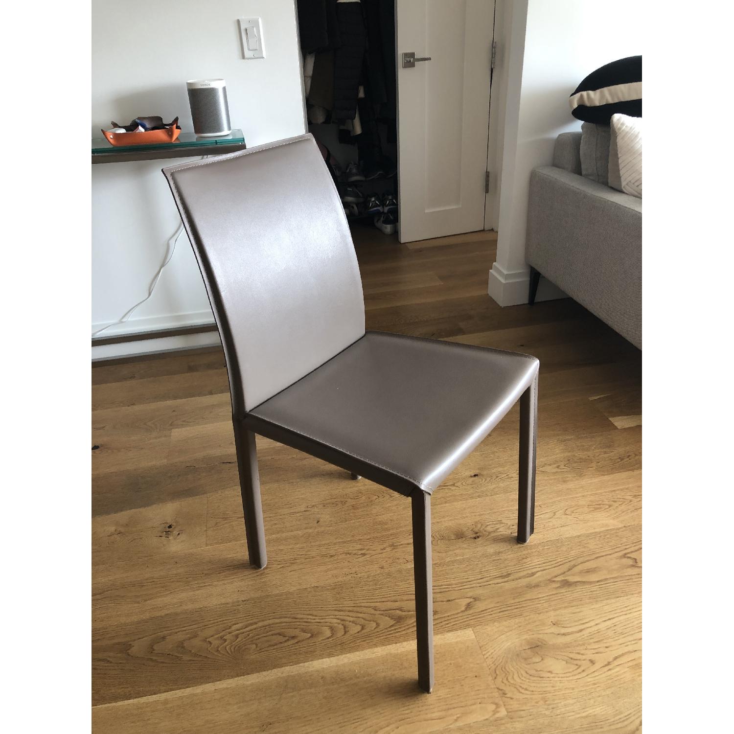 Boconcept ボーコンセプト　レザーチェア　zarra 2脚セット　nz BoConcept Zarra Leather Charcoal Grey Chair - AptDeco