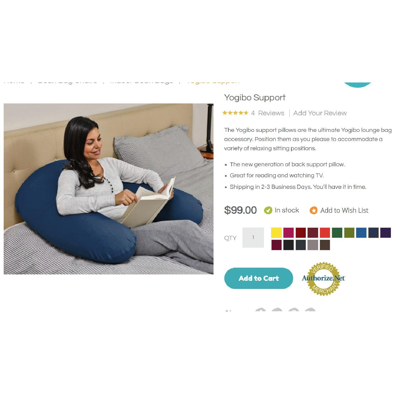 Yogibo Pod/Bean Bag Chair & Support - image-4