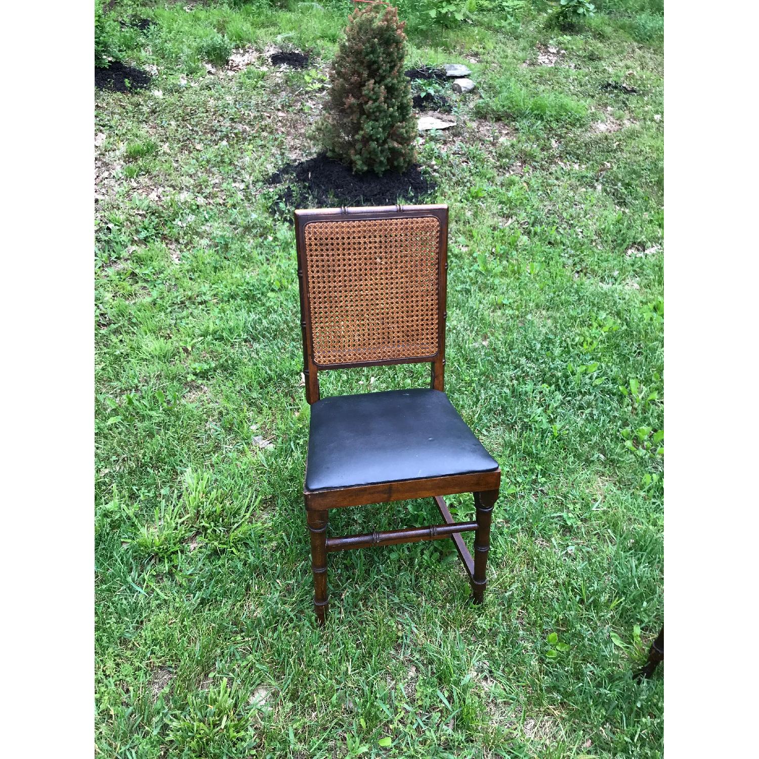 Norquist Faux Bamboo & Cane Folding Table w/ 3 Chairs - image-9