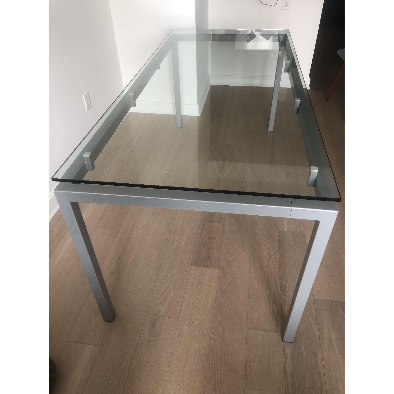 CB2 Glass Top Dining Table - image-2