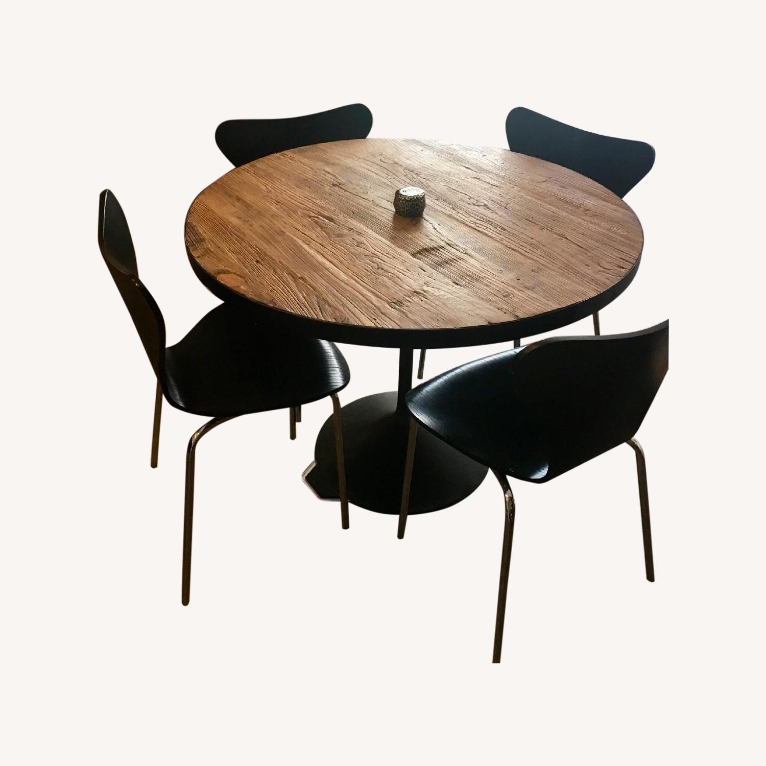 Restoration Hardware Aero Reclaimed Elm Table w/ 4 Chairs AptDeco