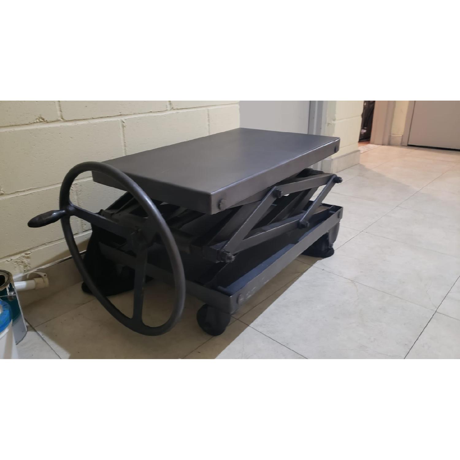 Restoration Hardware Iron Adjustable Coffee Table - image-3